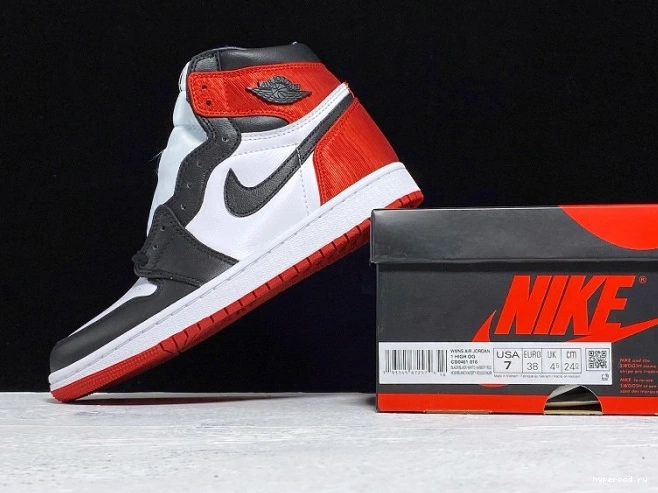 Black 1 Air Toe High Satin Jordan Retro CD0461-016 0727